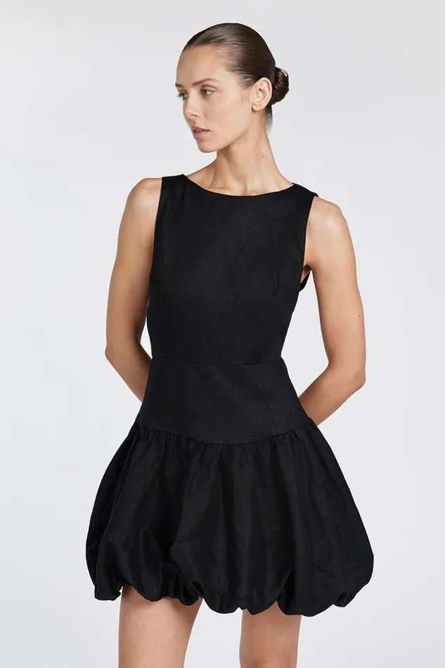 DISSH Mini Dresses IRINA BLACK BUBBLE MINI DRESS 8211 Women