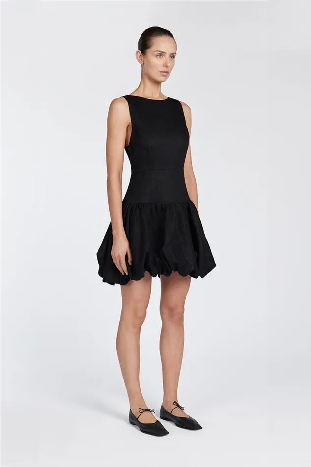 DISSH Mini Dresses IRINA BLACK BUBBLE MINI DRESS 8211 Women