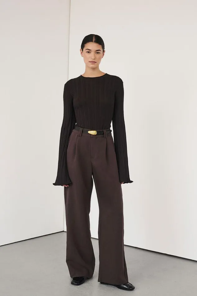 DISSH Pants ELLE DARK CHOCOLATE PANT 8211 Women