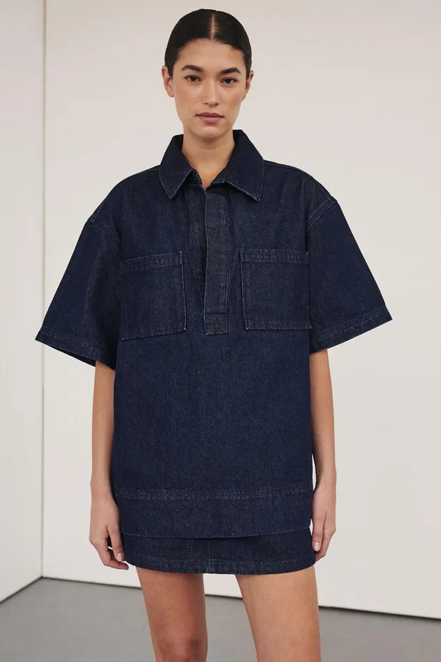 DISSH Shirts MASON INDIGO BOXY DENIM SHIRT 8211 Women