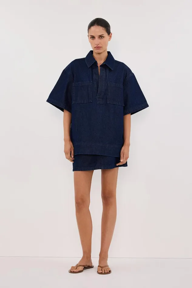 DISSH Shirts MASON INDIGO BOXY DENIM SHIRT 8211 Women