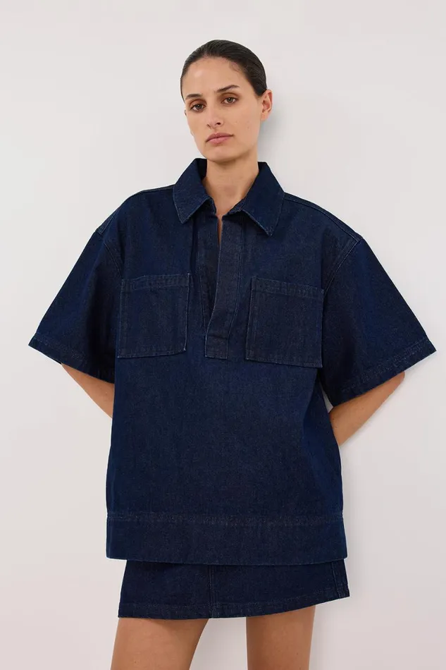 DISSH Shirts MASON INDIGO BOXY DENIM SHIRT 8211 Women