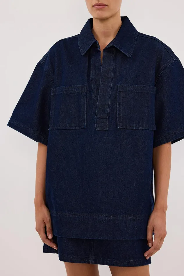 DISSH Shirts MASON INDIGO BOXY DENIM SHIRT 8211 Women