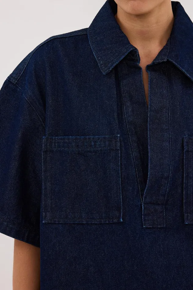 DISSH Shirts MASON INDIGO BOXY DENIM SHIRT 8211 Women