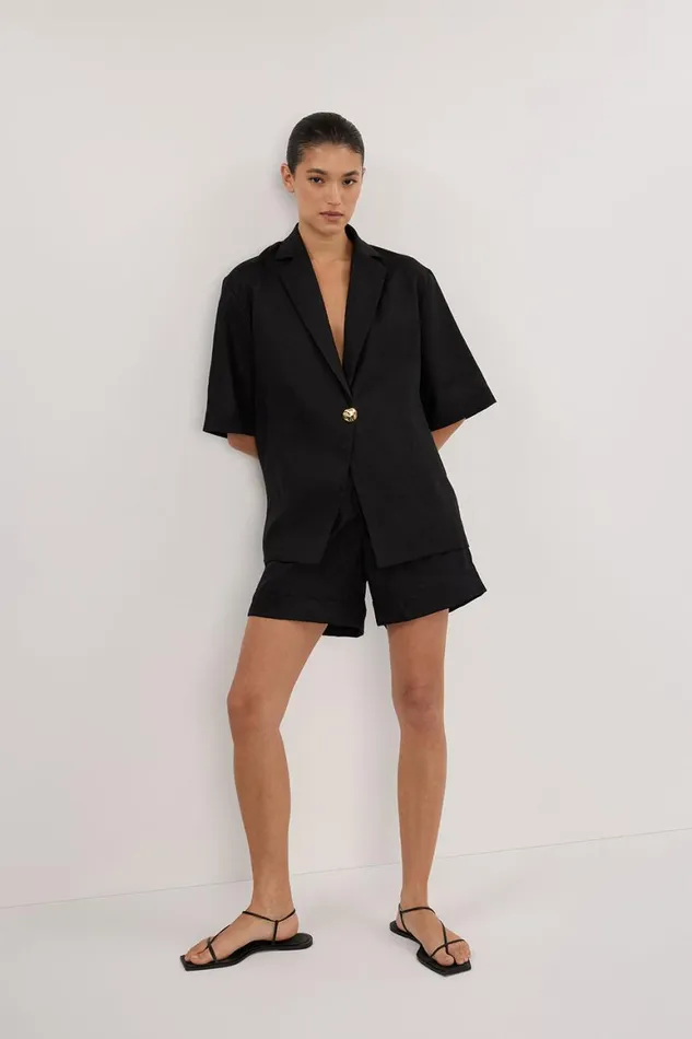 DISSH Shorts ALONDRA BLACK LINEN SHORT 8211 Women