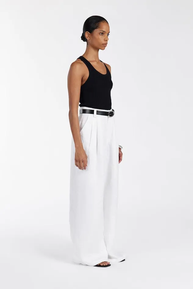 DISSH Tanks ALMA BLACK TEXTURED SCOOP KNIT TANK 8211 Women