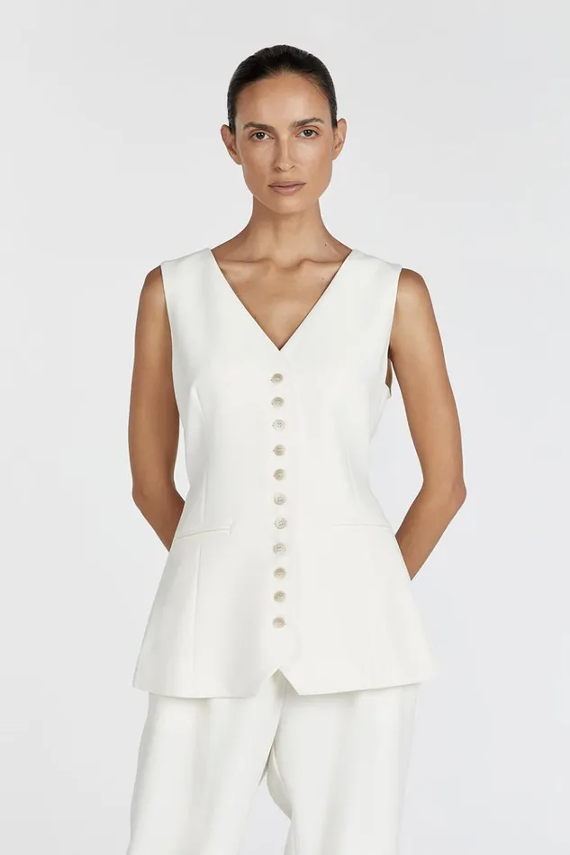 DISSH Vests CELINE CREAM VEST 8211 Women