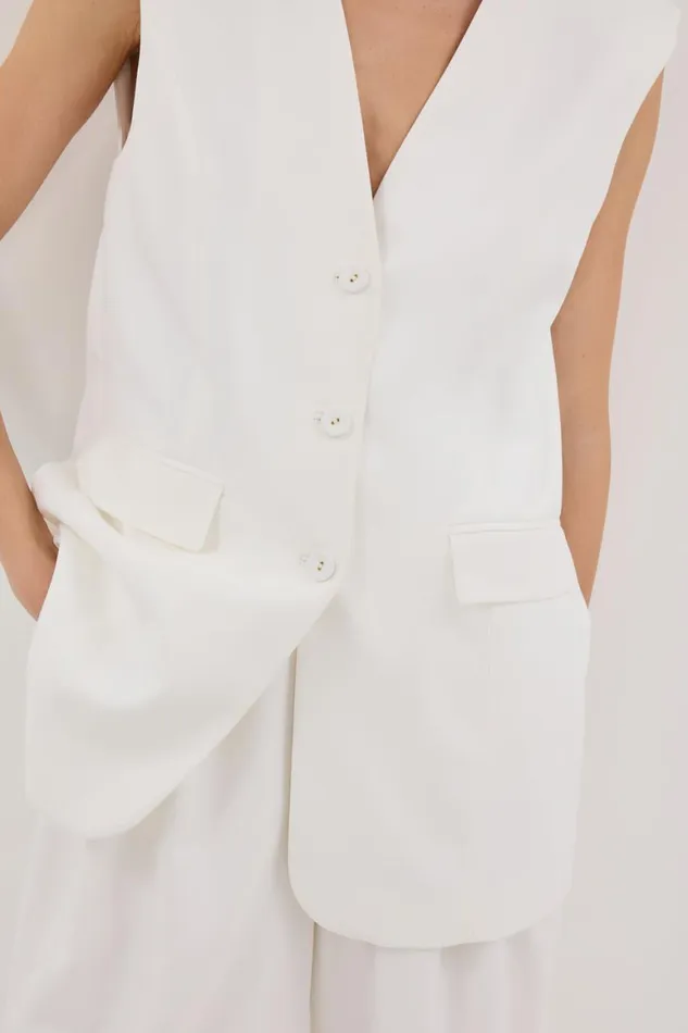 DISSH Vests OLIVER WHITE VEST 8211 Women
