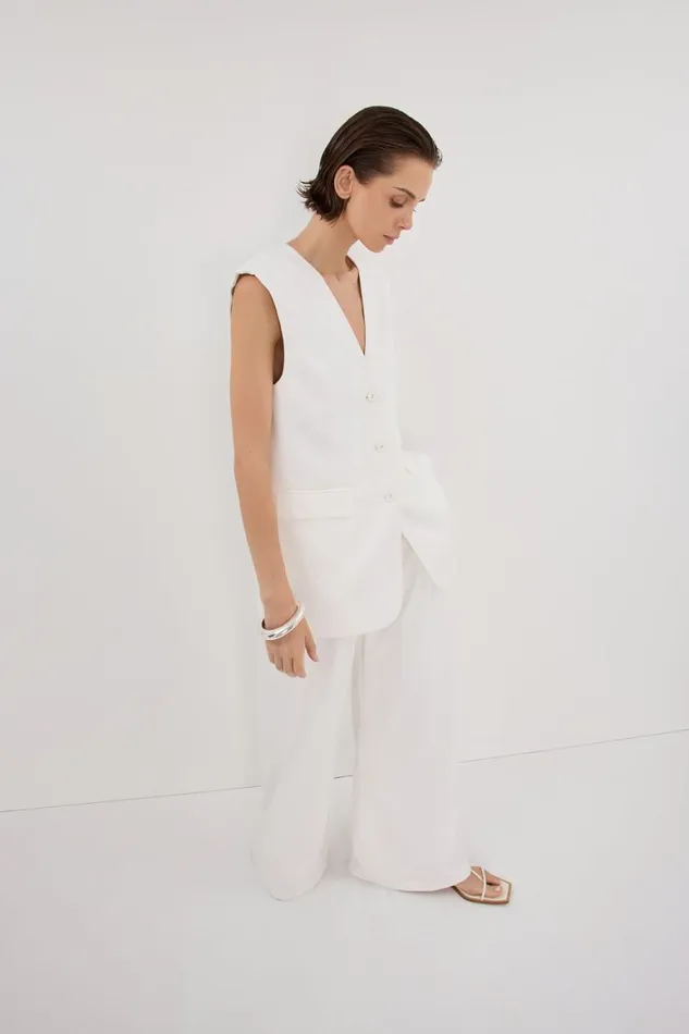 DISSH Vests OLIVER WHITE VEST 8211 Women