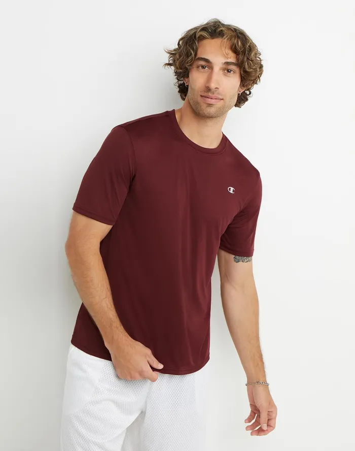 Double Dry Tee Maroon Men Champion TShirts and Tops