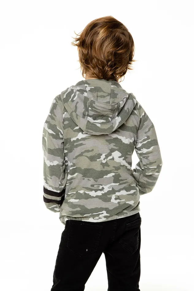 Dresses and Skirts Love Knit Long Sleeve Zip Up Hoodie with Strappings Chaser Brand Boys