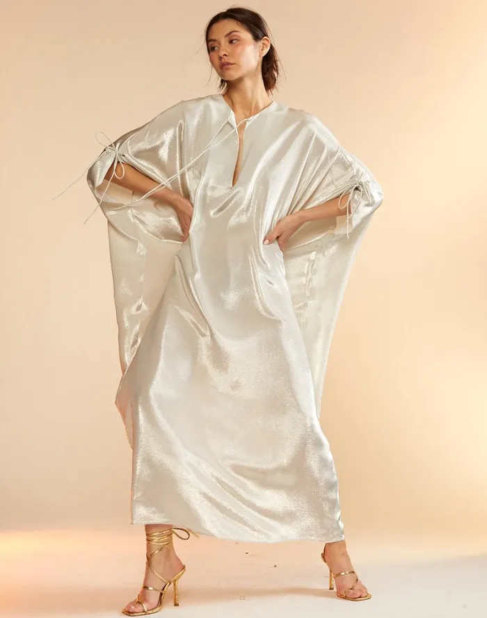 Dresses Women Cynthia Rowley Silk Lame Kaftan