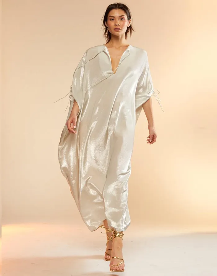 Dresses Women Cynthia Rowley Silk Lame Kaftan