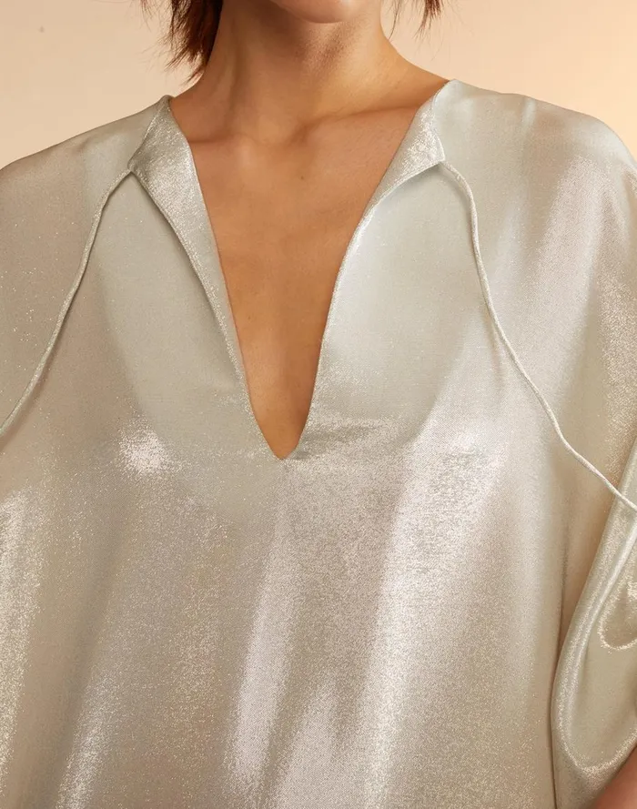 Dresses Women Cynthia Rowley Silk Lame Kaftan