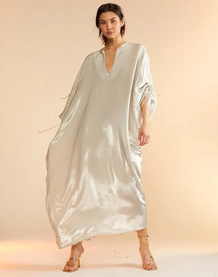 Dresses Women Cynthia Rowley Silk Lame Kaftan