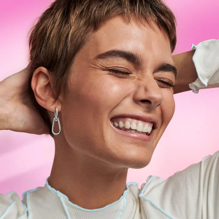 Drop Earrings Women Pandora Online ME Hoop Link Earrings