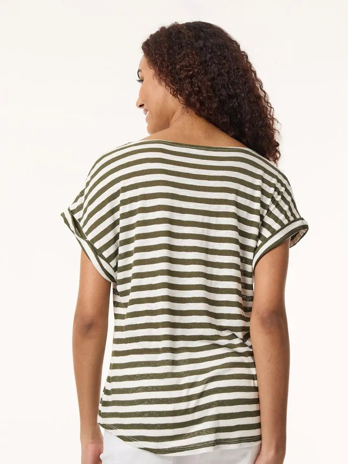 Drop Shoulder Jewel Neck Top Striped Knit Women Jones New York Tops and Blouses Drop Shoulder Jewel Neck Top Striped Knit Women Jones New York Tops and Blouses