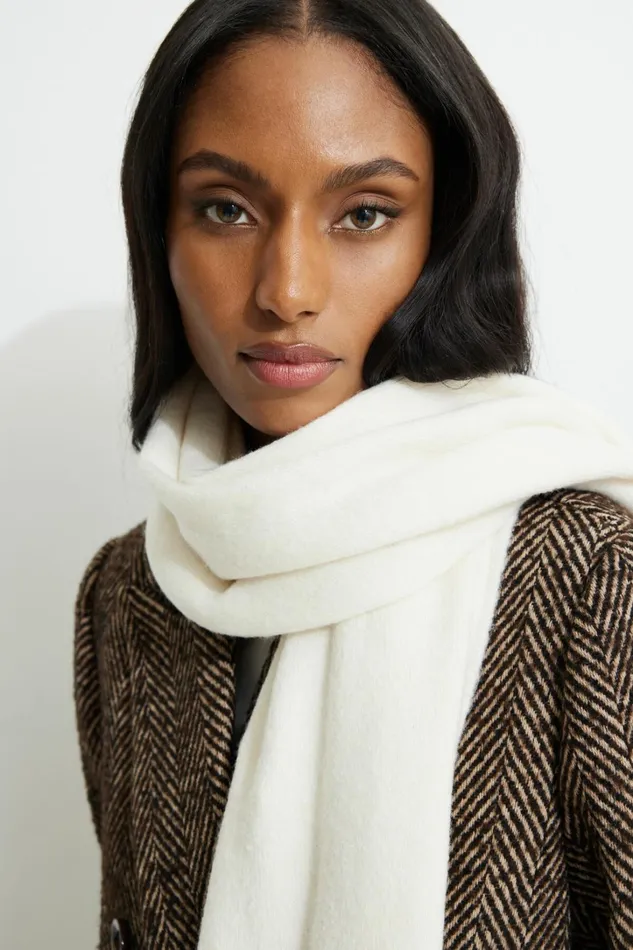 Dynamite Beanies and Scarves Women Heavenlyarn Wide Scarf Beige