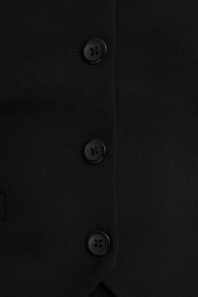 Dynamite Blazers and Vests Women Cross Front Vest Black