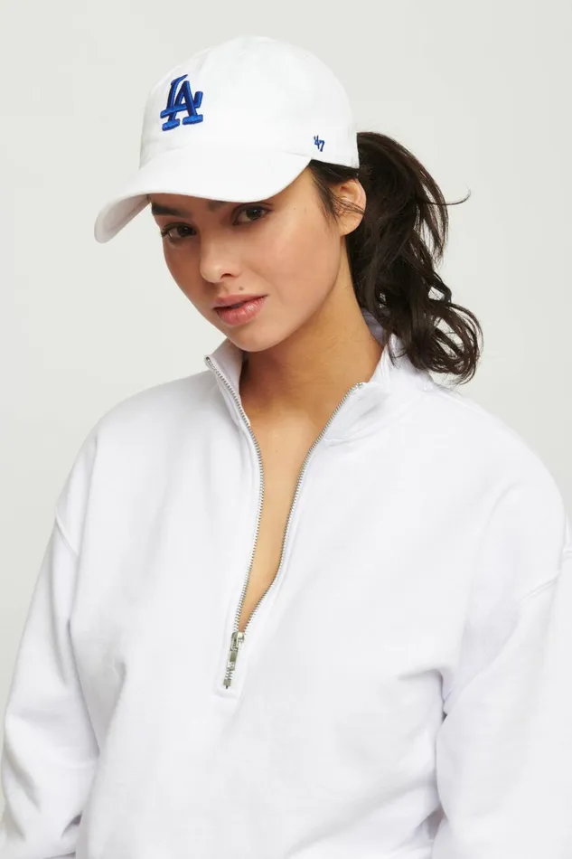 Dynamite Caps and Hats Women Los Angeles Clean Up Cap White