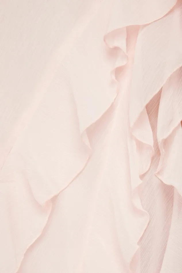 Dynamite Dresses and Jumpsuits Women Ruffled Chiffon Maxi Dress PINK
