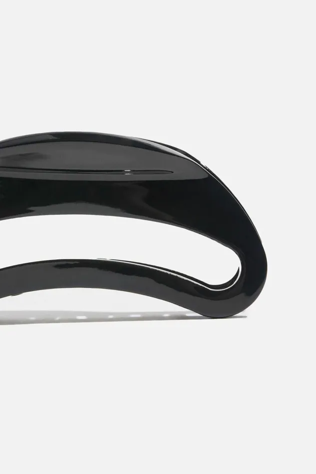 Dynamite Hair Accessories Women Rounded Acetate Claw Hair Clip Black