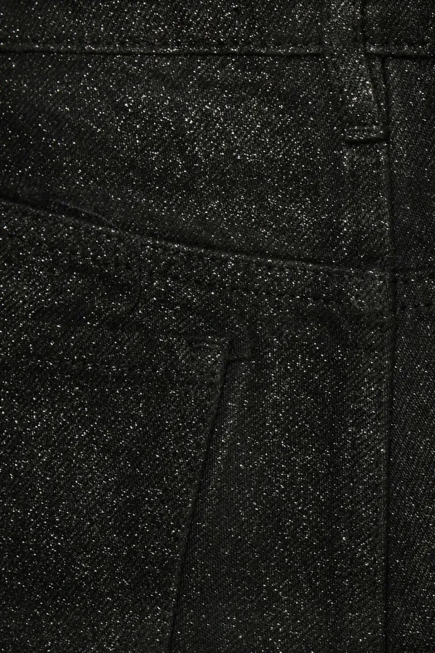 Dynamite Jeans and Denim Women Heidi Glitter Wide Leg Jeans Black