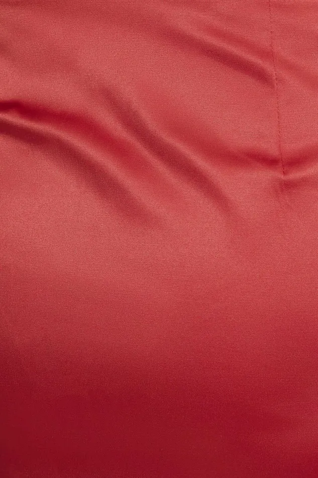 Dynamite Skirts and Skorts Women Bow Satin Mini Skirt Red