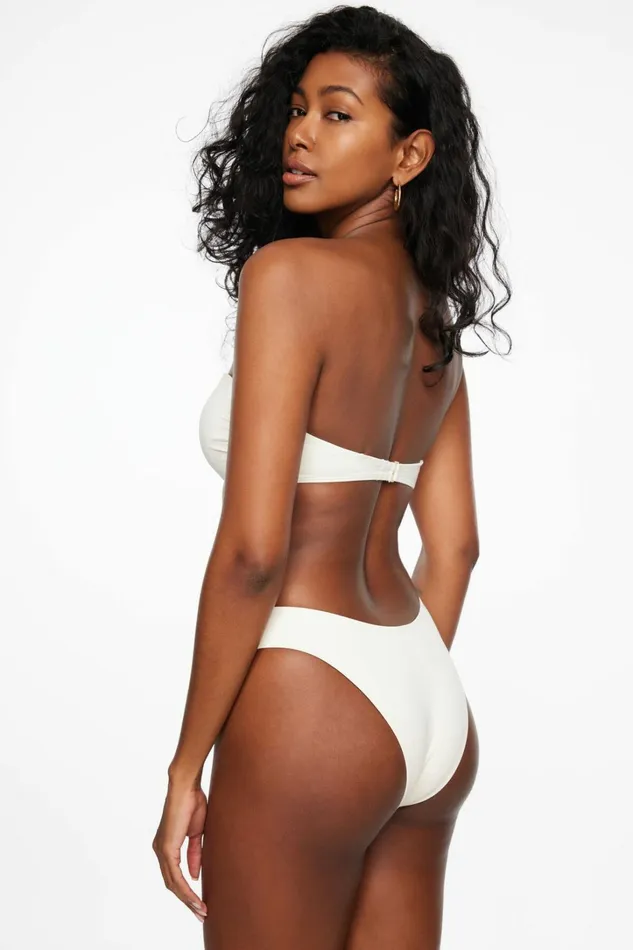 Dynamite Swimwear Women Organic Hardware Bikini Bottom Beige