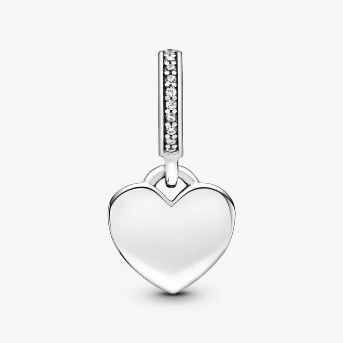 Engravable Charms Women Pandora Engravable Heart Tag Dangle Charm Sterling Silver