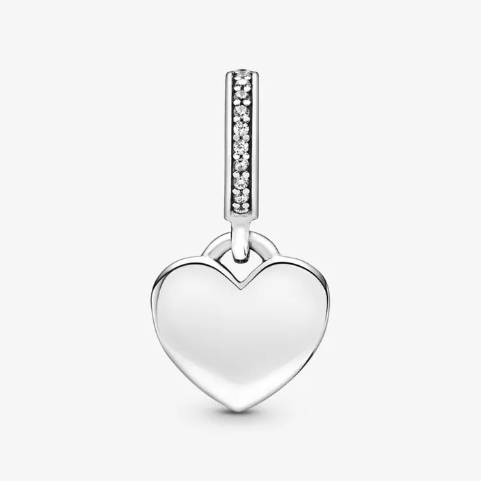Engravable Charms Women Pandora Engravable Heart Tag Dangle Charm Sterling Silver