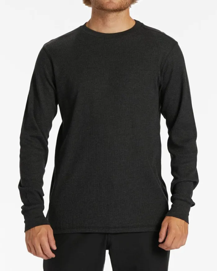 Essential Long Sleeve Thermal Top Black Heather Men Billabong TShirts