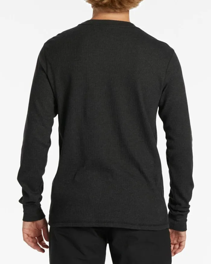 Essential Long Sleeve Thermal Top Black Heather Men Billabong TShirts