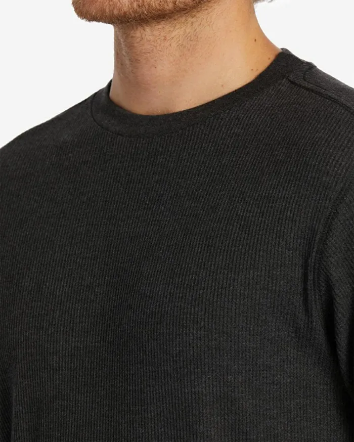 Essential Long Sleeve Thermal Top Black Heather Men Billabong TShirts