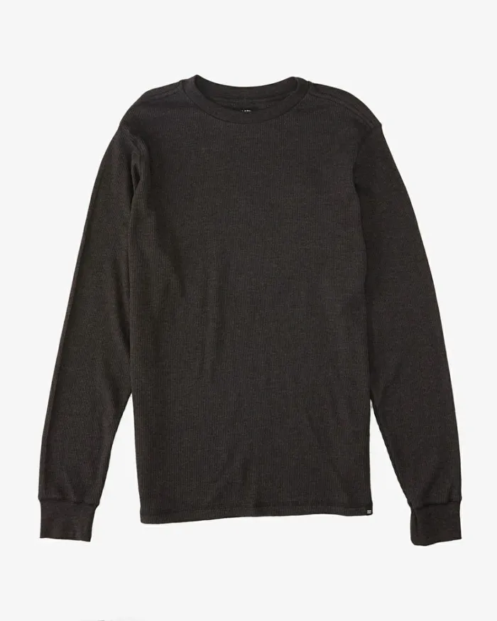 Essential Long Sleeve Thermal Top Black Heather Men Billabong TShirts