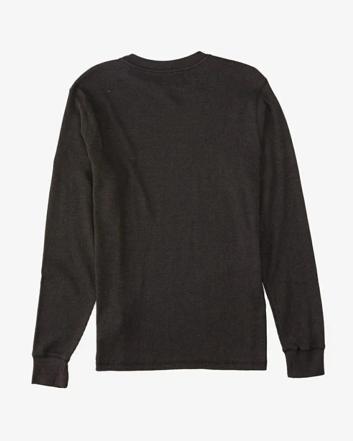 Essential Long Sleeve Thermal Top Black Heather Men Billabong TShirts