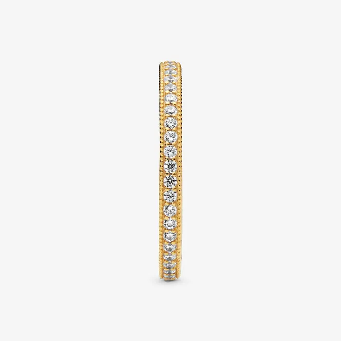 Eternity Rings Women Pandora Sparkle and Hearts Ring Gold Plated