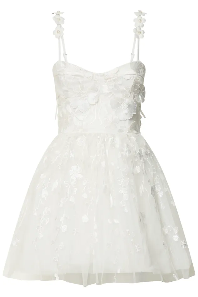 Everheart Mini Dress 8211 Sweetheart Bustier Lace Dress In White Women Showpo Dresses