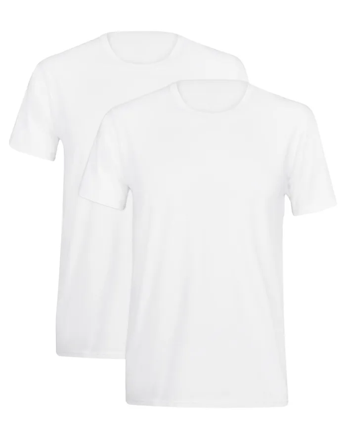 Everyday Crewneck Cotton Stretch TShirt White 2Pack White Men Champion Baselayer