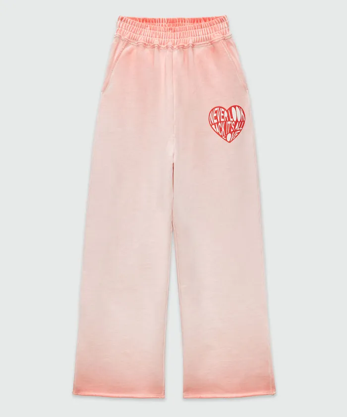 Faded Jersey Jogging Pants With Print Women MSGM Pants And Shorts