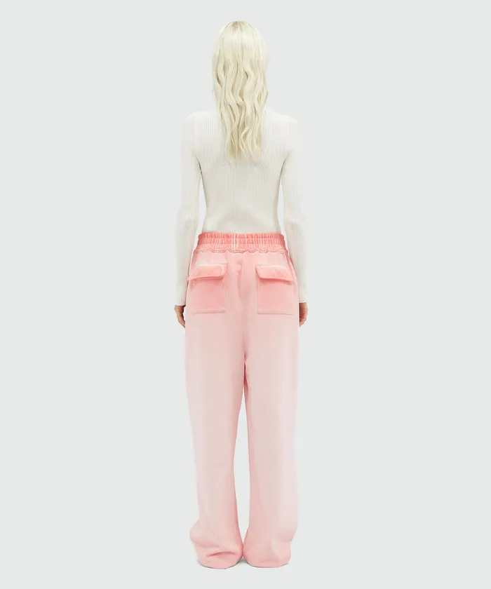 Faded Jersey Jogging Pants With Print Women MSGM Pants And Shorts