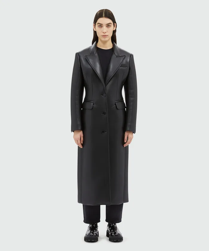 FauxLeather Scuba Effect Coat Women MSGM Jackets And Coats