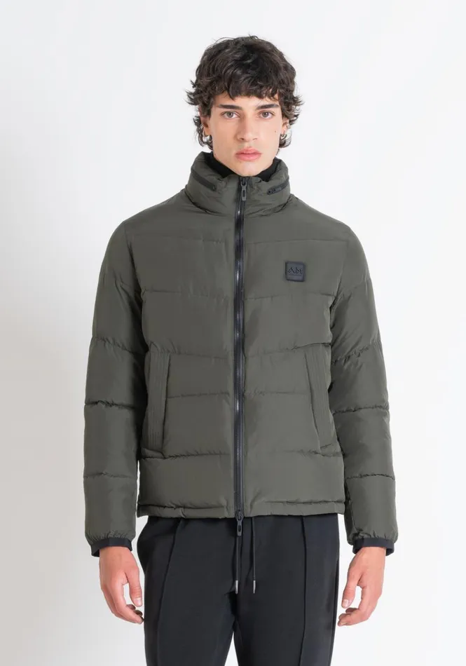 Field Jackets And Coats Men Antony Morato Regular Fit Down Jacket With Dupont Sorona Synthetic Padding Dark Olive Green Field Jackets And Coats Men Antony Morato Regular Fit Down Jacket With Dupont Sorona Synthetic Padding Dark Olive Green