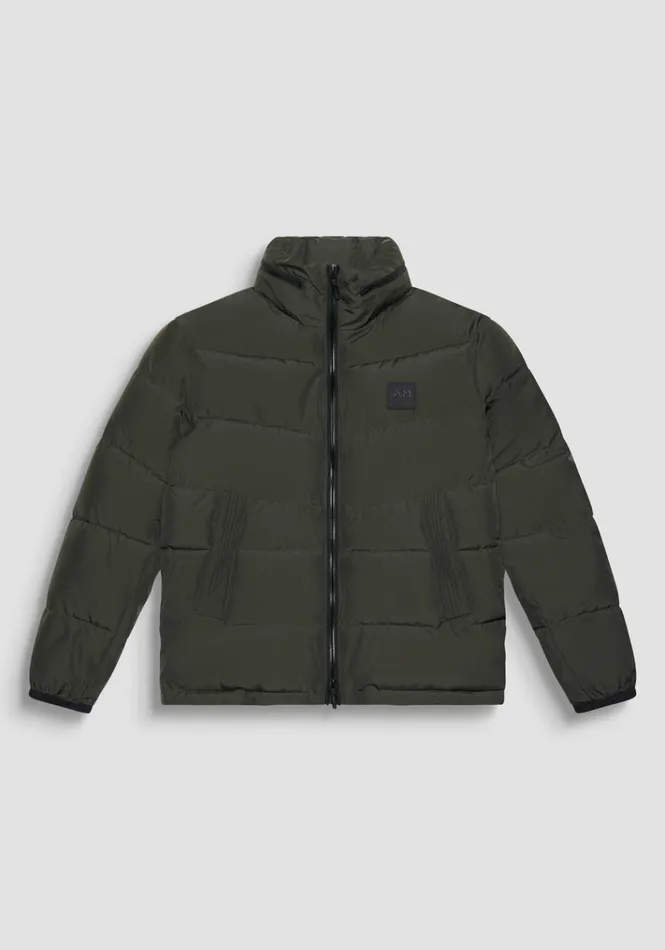 Field Jackets And Coats Men Antony Morato Regular Fit Down Jacket With Dupont Sorona Synthetic Padding Dark Olive Green