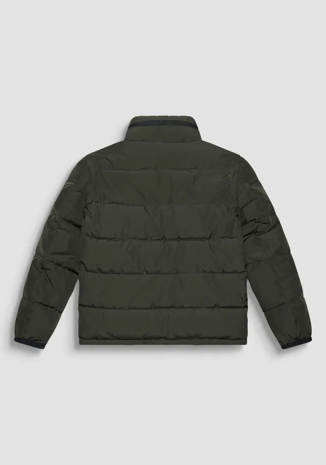 Field Jackets And Coats Men Antony Morato Regular Fit Down Jacket With Dupont Sorona Synthetic Padding Dark Olive Green