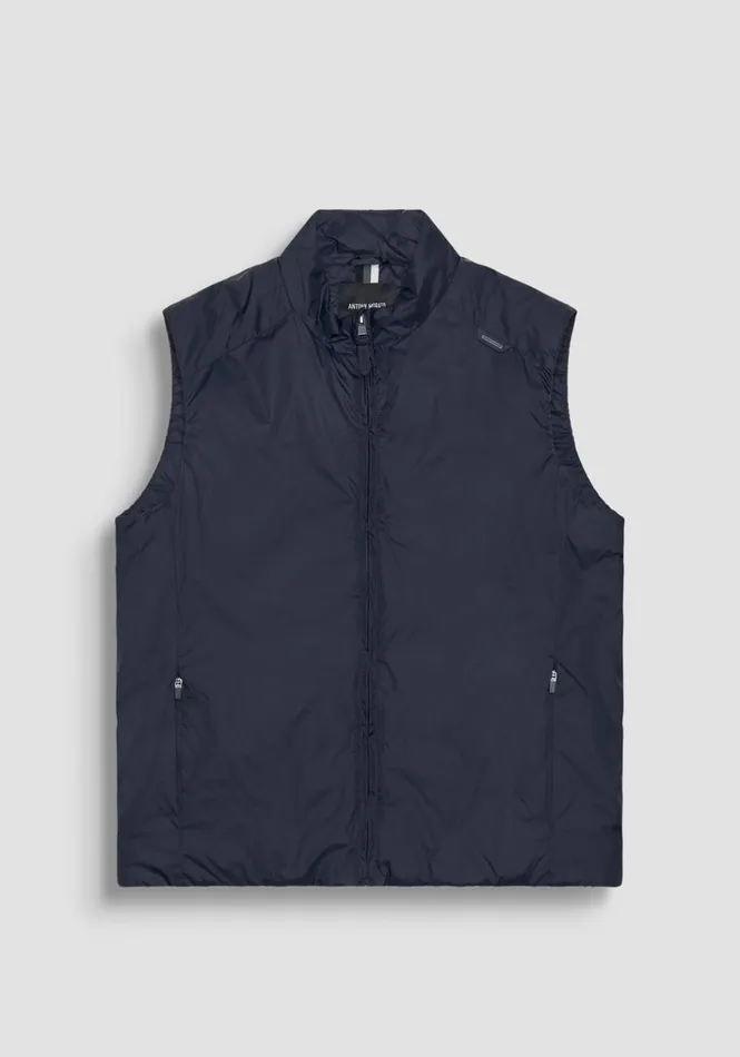 Field Jackets And Coats Men Antony Morato Regular Fit Lightweight Nylon Jacket With Dupont Sorona Synthetic Padding Blue Ink