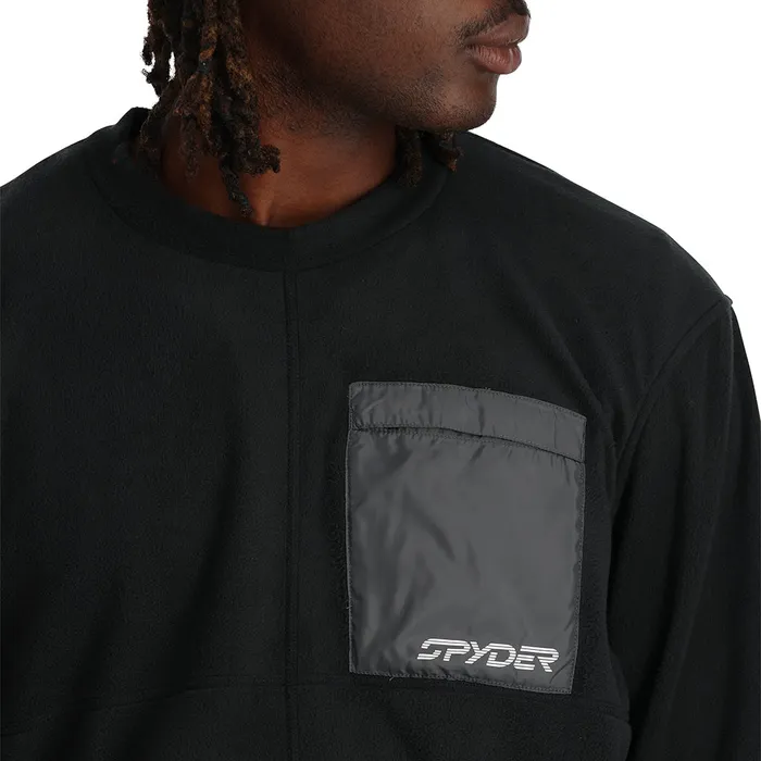 Fleece Mens Spyder Unisex Lounge Crew 8211 Black