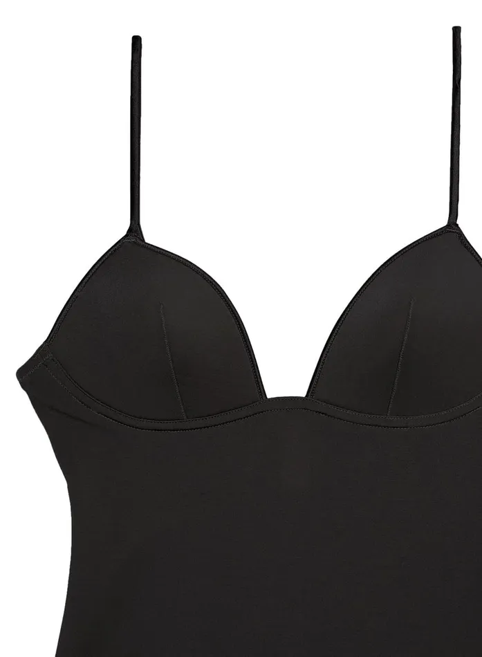 Fleur Du Mal Bodysuits Women Cupped Nonwire Bodysuit Black Fleur Du Mal Bodysuits Women Cupped Nonwire Bodysuit Black