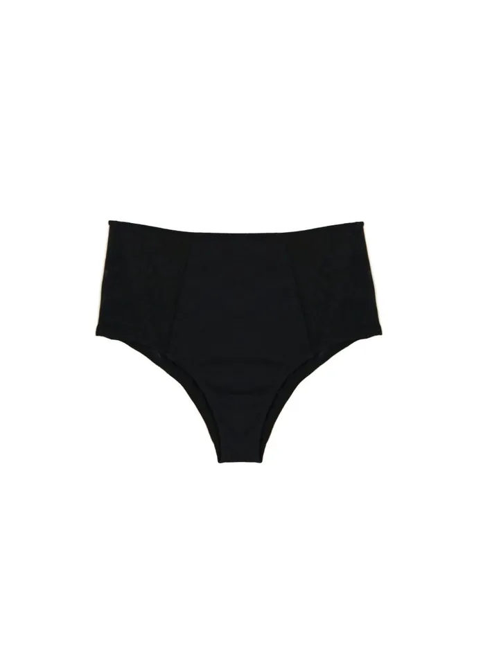 Fleur Du Mal Cheekys and Hiphuggers Women Charlotte High Waist Bottom Black Fleur Du Mal Cheekys and Hiphuggers Women Charlotte High Waist Bottom Black