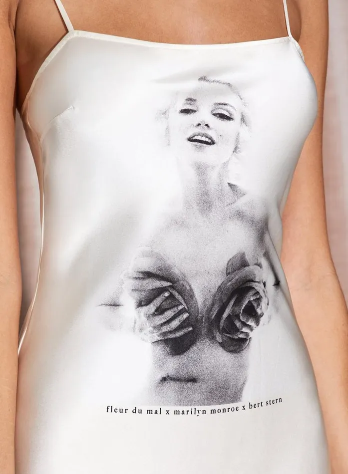 Fleur Du Mal Dresses Women Marilyn Printed Midi Slip Blush Bombshell Fleur Du Mal Dresses Women Marilyn Printed Midi Slip Blush Bombshell